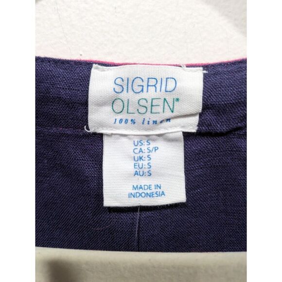 New! Sigrid Olsen 100% Washable Linen Sleeveless Shift Dress, S - Picture 5 of 6